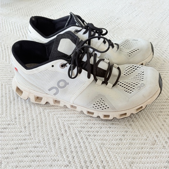 On Running Shoes - On Running Black and White Athletic Shoes